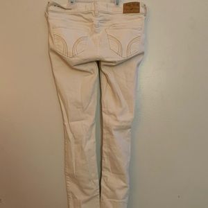 Low rise white hollister jeans